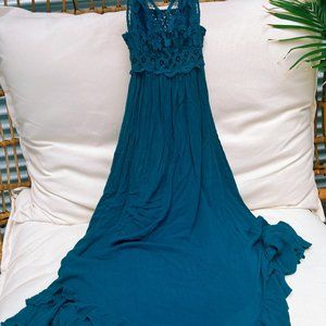 Free People Teal Maxi Dress